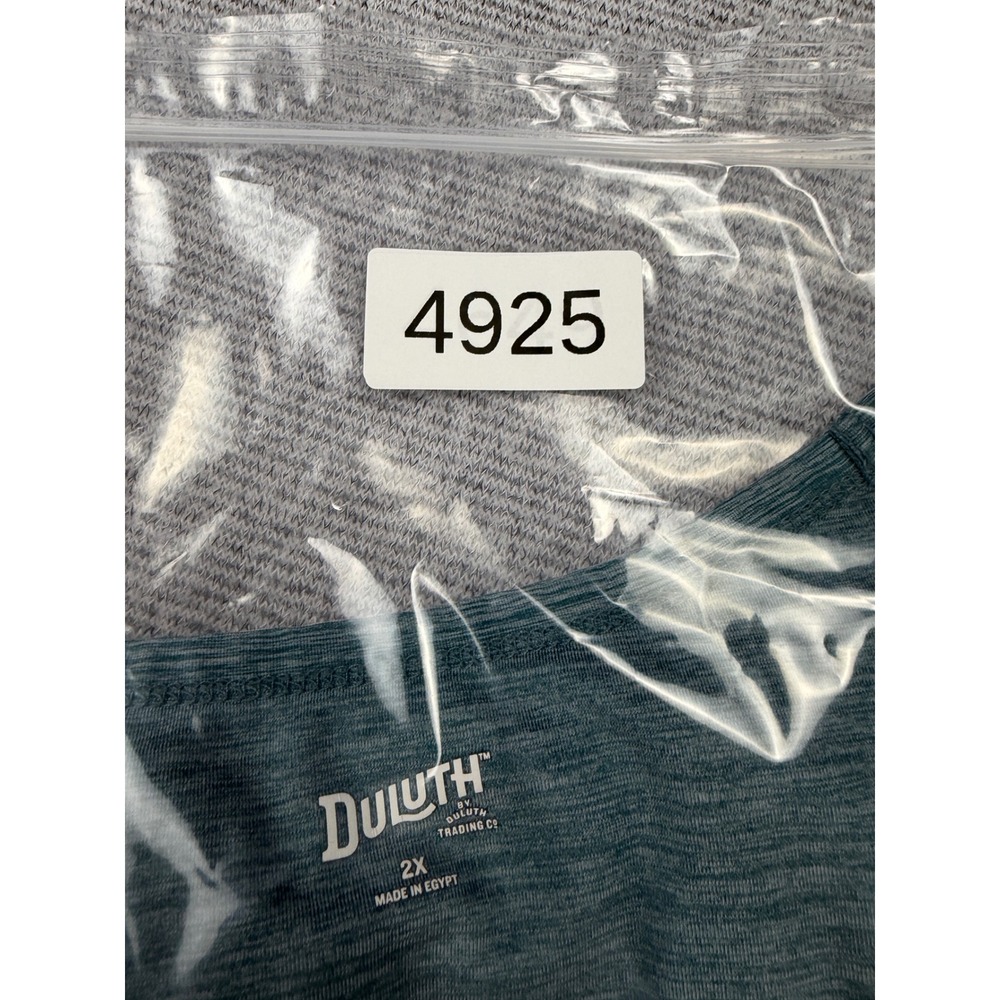 Duluth Trading Co Womens 2X Teal Heather V-Neck Short Sleeve Performance Tee - Picture 7 of 7